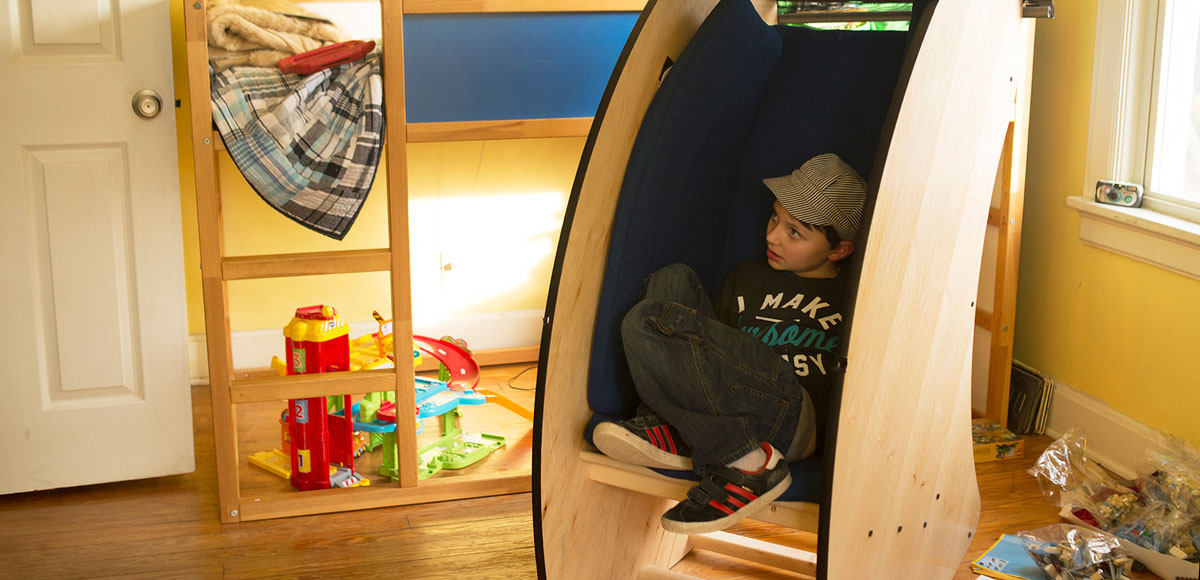 Team invents special chair to help boy with autism concentrate and calm ...