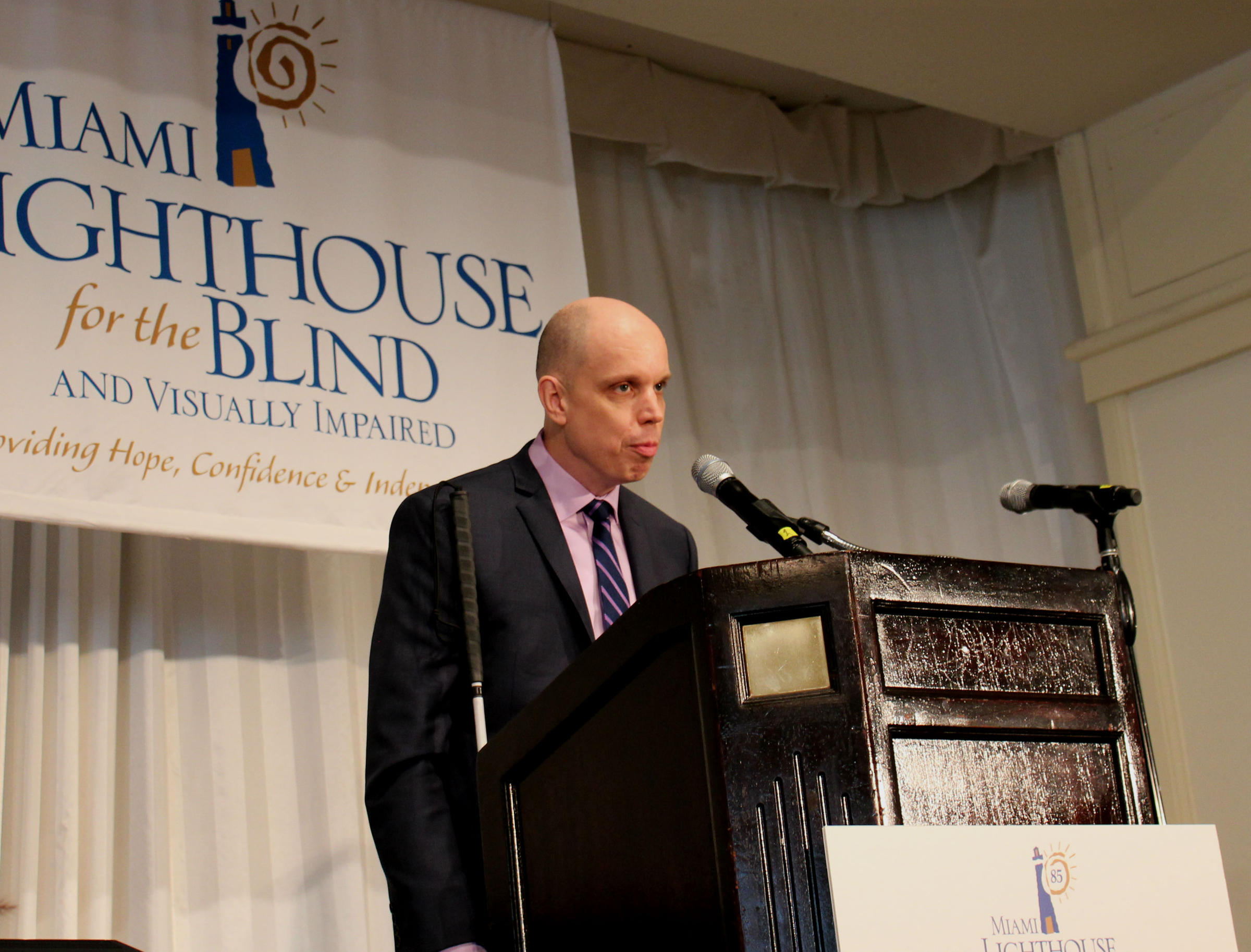 Blind man creates product to help visually impaired people to watch tv